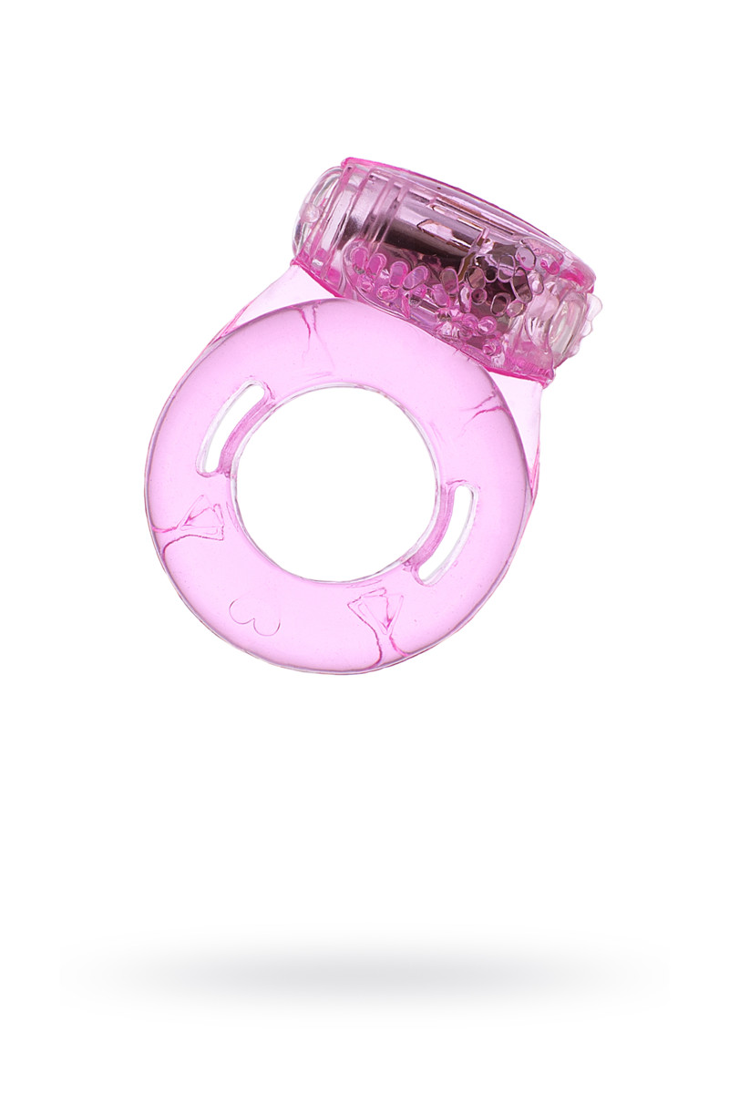 Виброкольцо с вибрацией TOYFA розовое