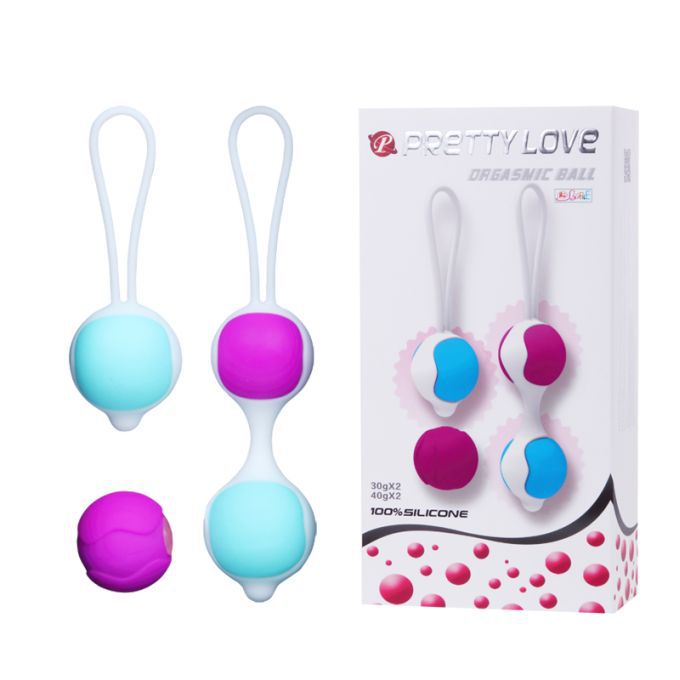 Купить Разноцветные вагинальные шарики Orgasmic balls silicone в Секс шоп Тольятти Di'Amore si'