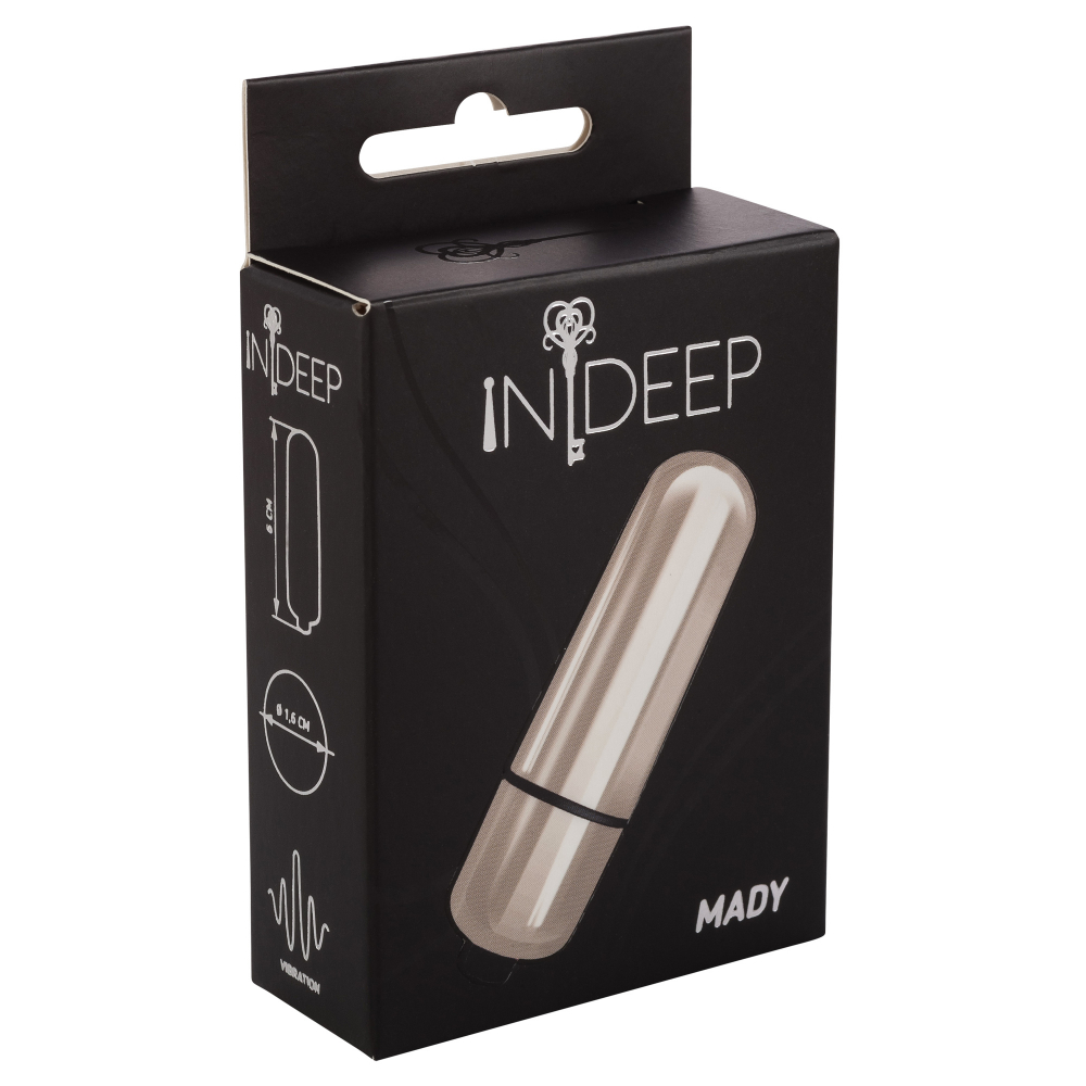 Вибропуля Indeep Mady Silver 6 см