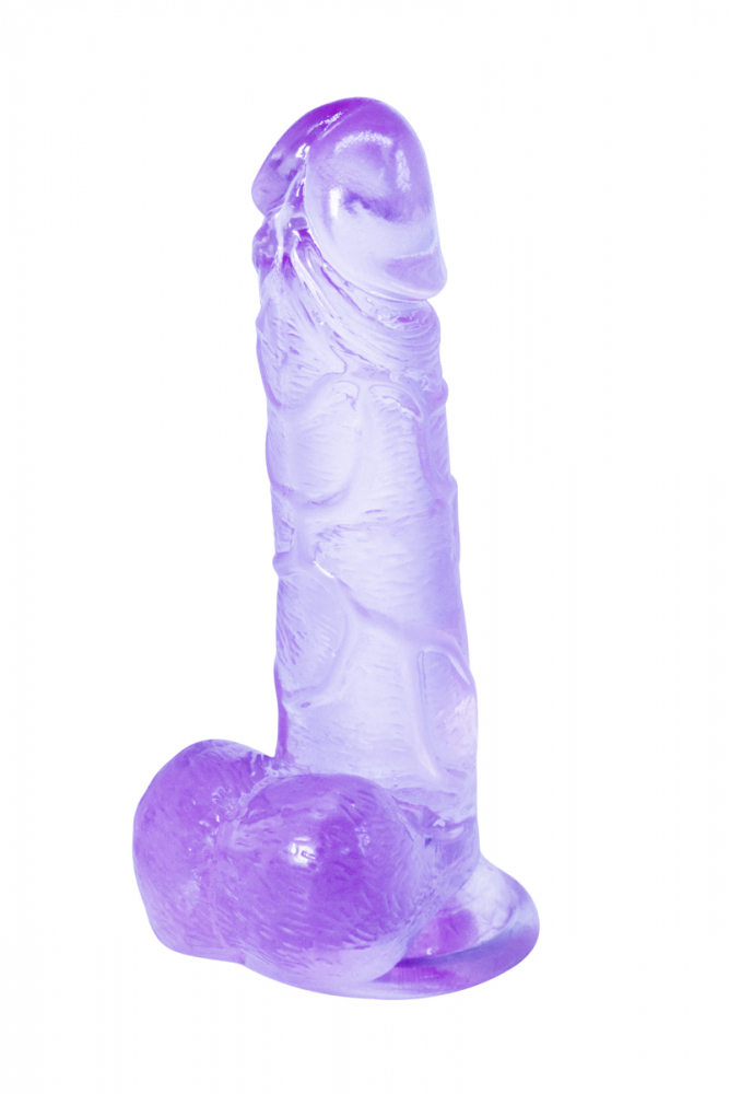 Прозрачный фаллоимитатор Oxygen 17.50 см фиолетовый