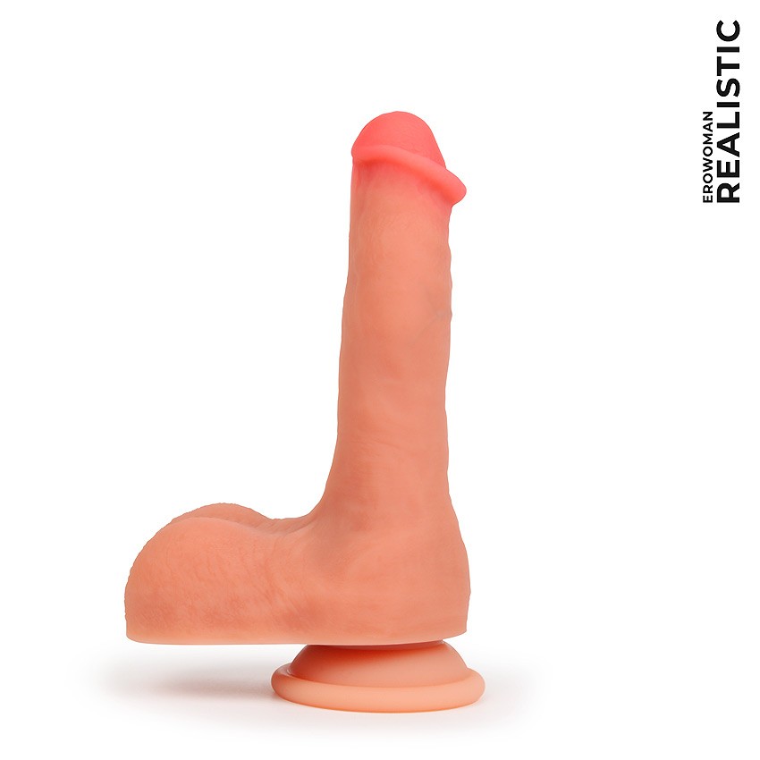 Телесный фаллоимитатор-реалистик Erowoman 14.50 см