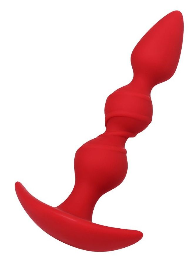 Купить Красная силиконовая анальная втулка Trio - 16 см в Секс шоп Тольятти Di'Amore si'