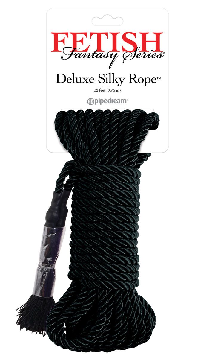 Черная веревка для фиксации Deluxe Silky Rope - 9,75 м 