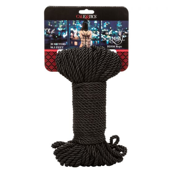 Черная веревка для шибари BDSM Rope - 30 м 