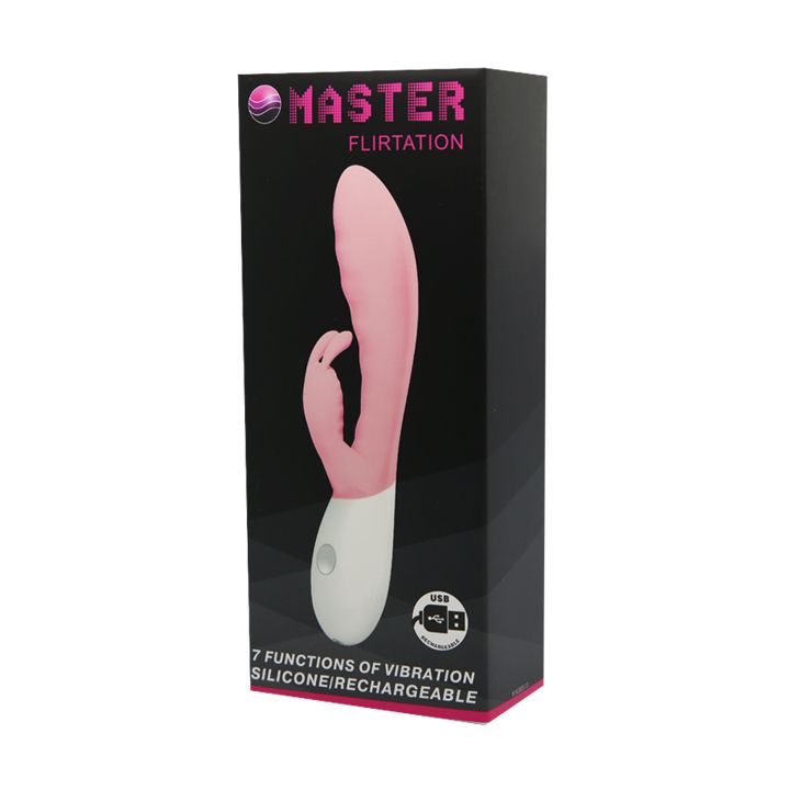 Купить Вибратор с клиторальным зайчиком Master Flirtation - 20 см. в Секс шоп Тольятти Di'Amore si'