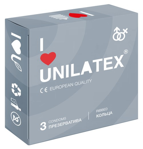 Презервативы Unilatex Ribbed 3 шт 