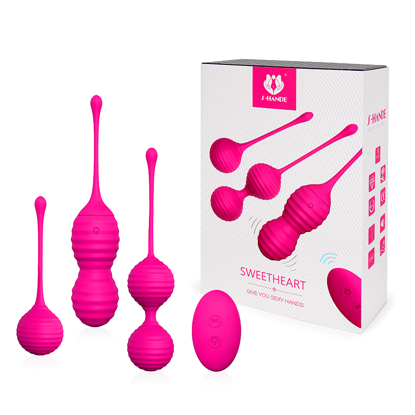 Купить Набор из 3 вагинальных шариков SWEETHEART 9 режимов вибрации + ДУ в Секс шоп Тольятти Di'Amore si'