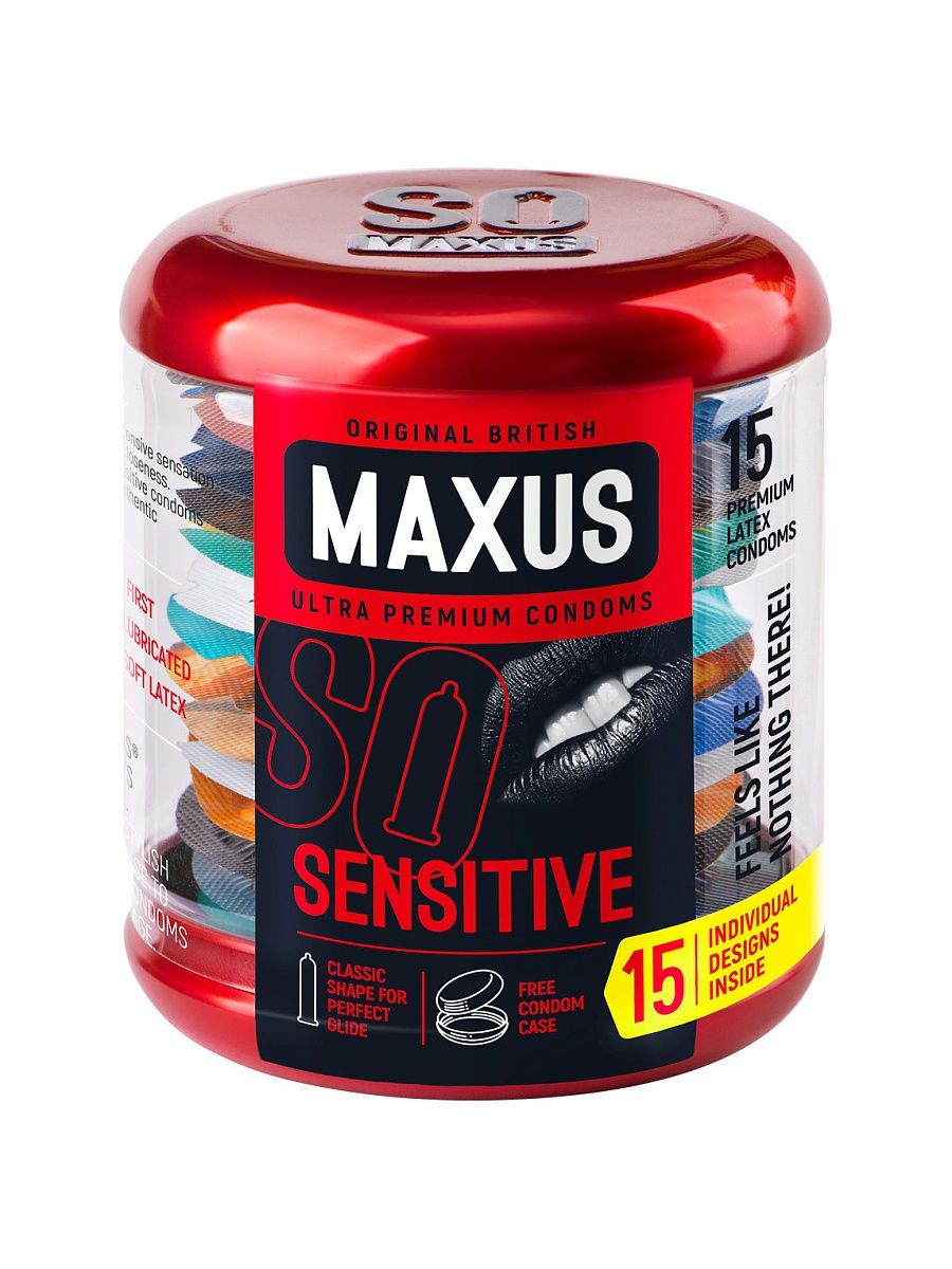 Ультратонкие презервативы MAXUS Sensitive 15 шт 