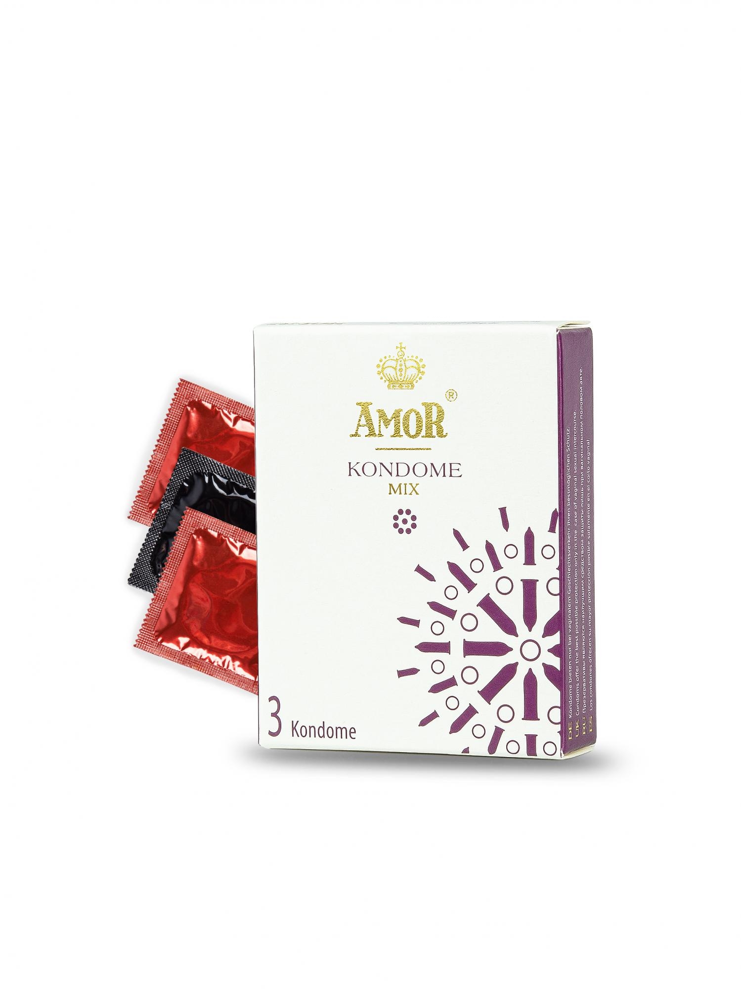 Микс-набор презервативов AMOR Mix - 3 шт 