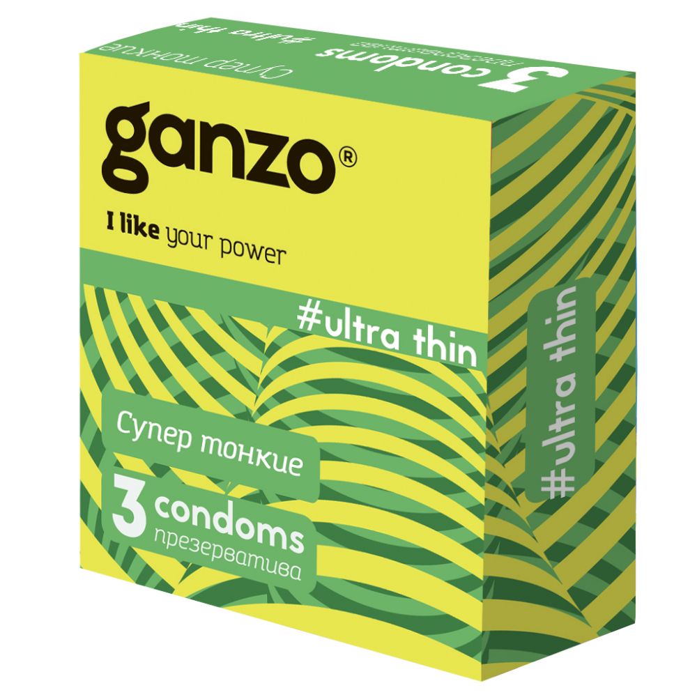 Купить Ультратонкие презервативы Ganzo Ultra thin - 3 шт. в Секс шоп Тольятти di'AMORE si'