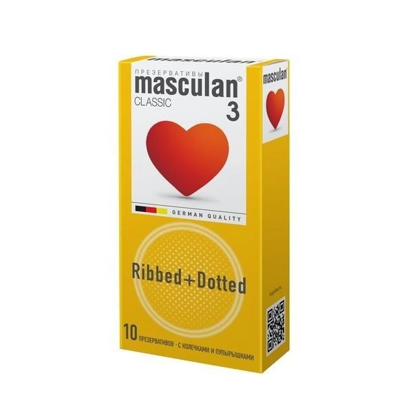 Презервативы "Masculan Ribbed+Dotted" №10 