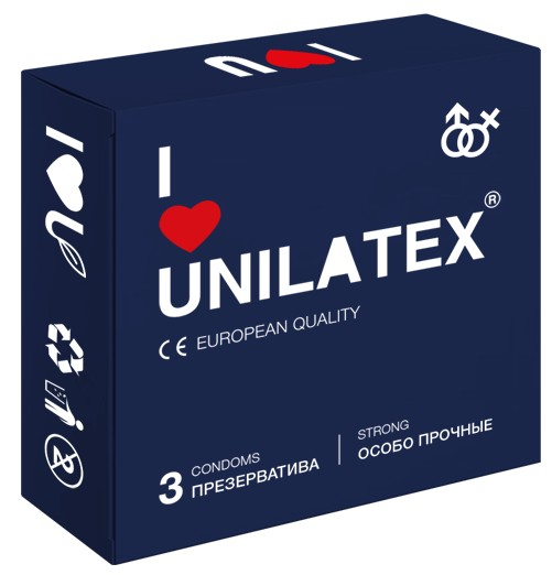 Презервативы особо прочные Unilatex  Extra Strong 3шт 