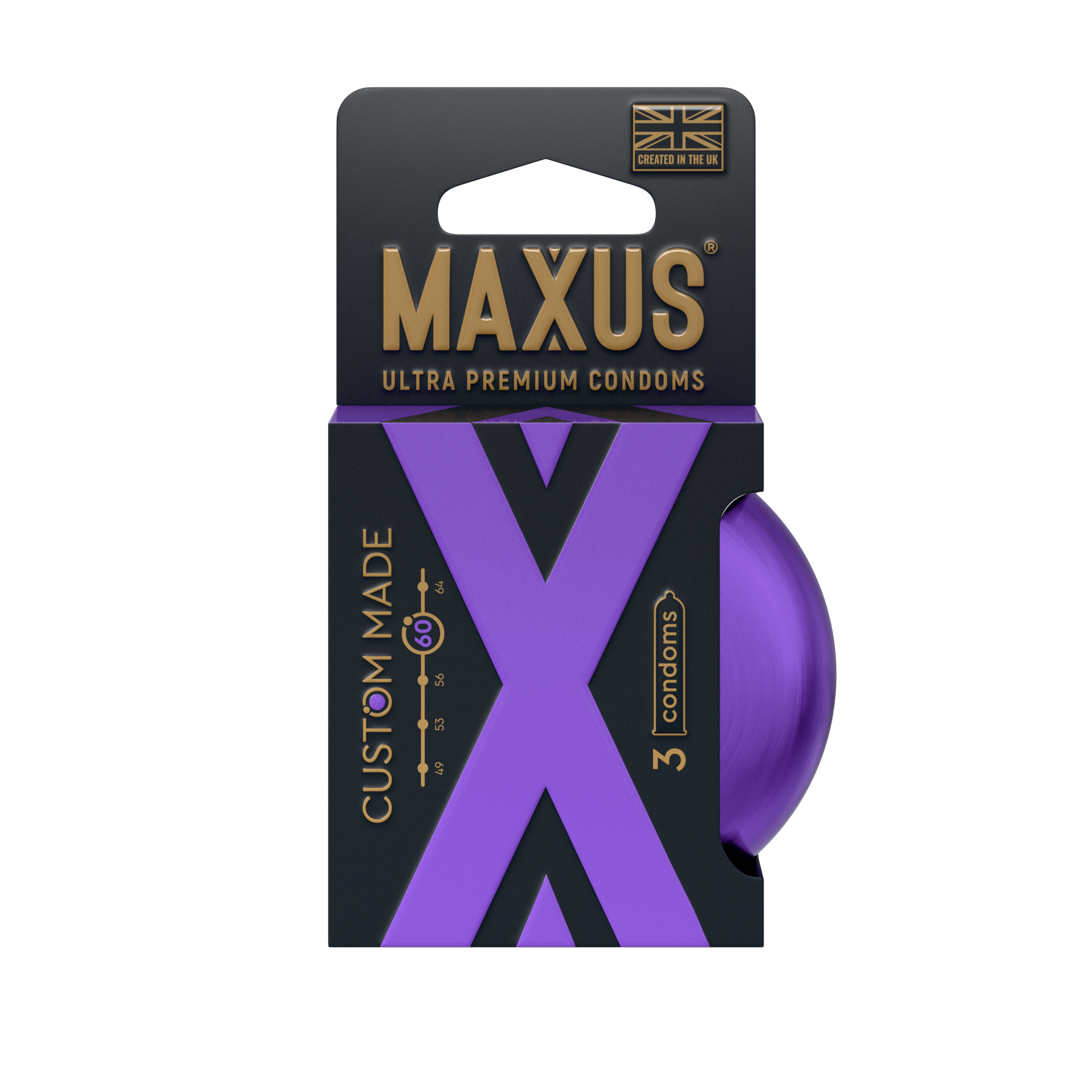 Презервативы MAXUS Custom Made 60 №3, увеличенные X-Edition, 3 шт 