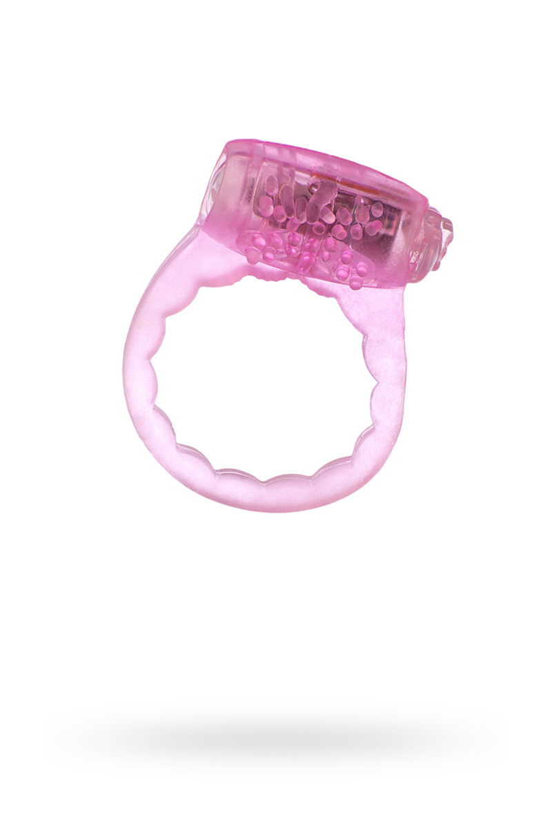 Виброкольцо с вибрацией TOYFA розовое