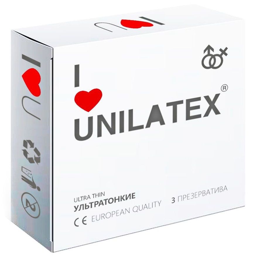 Купить Ультратонкие презервативы Unilatex Ultra Thin - 3 шт. в Секс шоп Тольятти Di'Amore si'