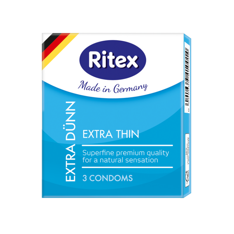 Купить Презервативы RITEX EXTRA DUNN № 3 УЛЬТРАТОНКИЕ 3 штуки в Секс шоп Тольятти di'AMORE si'