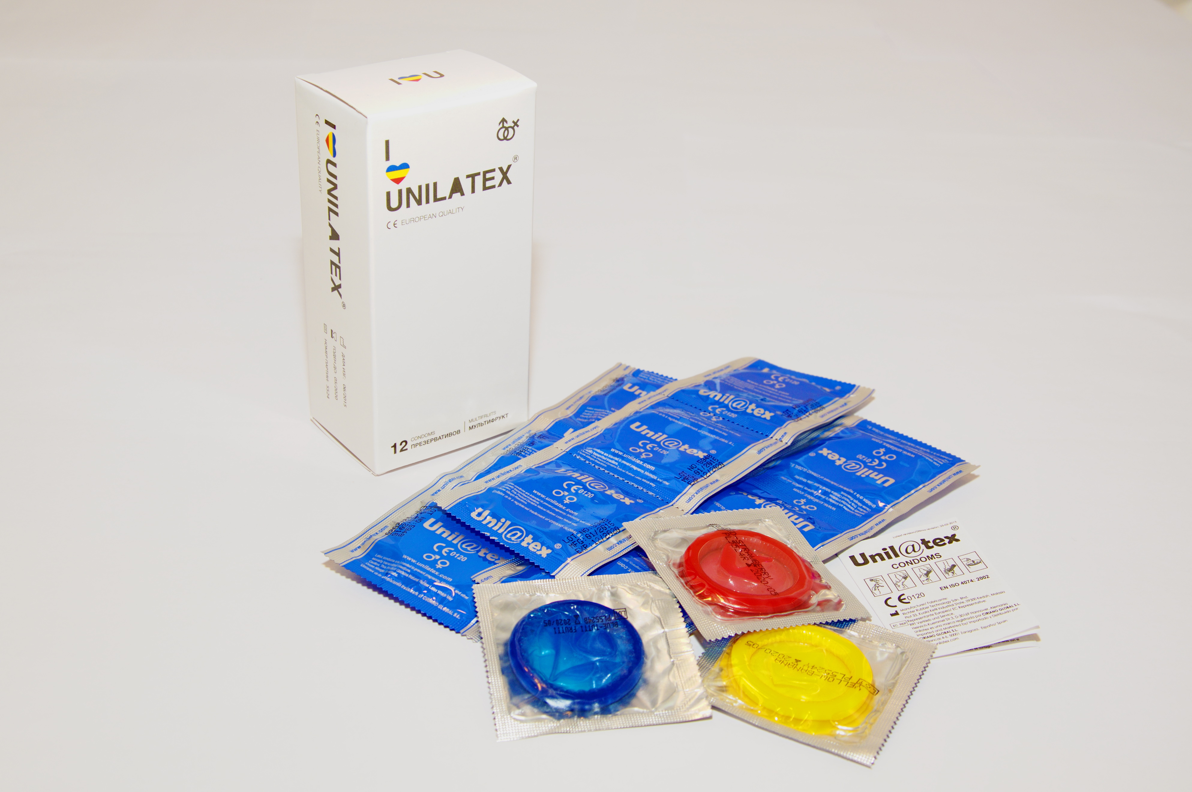 Презервативы Unilatex Multifruits 12 шт+3шт в подарок 