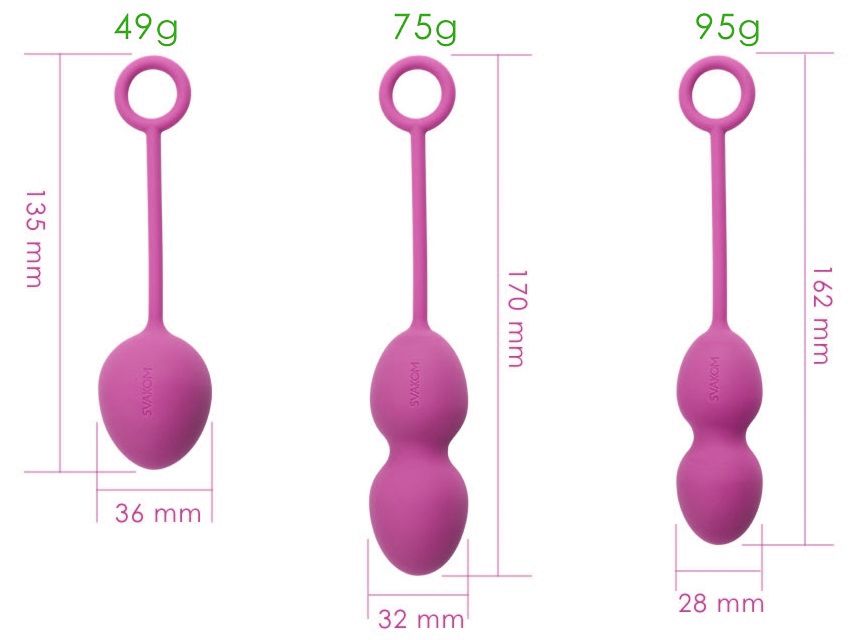 Купить Набор фиолетовых вагинальных шариков Nova Ball со смещенным центром тяжести в Секс шоп Тольятти Di'Amore si'
