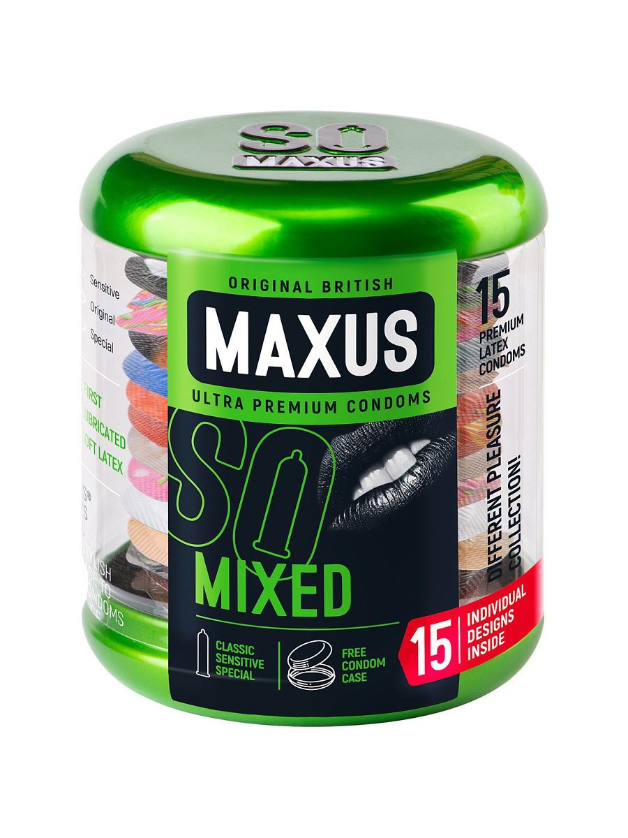 Презервативы MAXUS Mixed - 15 шт 