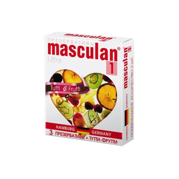 Купить Презервативы "Masculan, 1 Ultra Tutti-Frutti" №3, 3 шт в Секс шоп Тольятти Di'Amore si'
