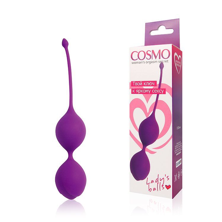 Купить Двойные вагинальные шарики с хвостиком Cosmo в Секс шоп Тольятти Di'Amore si'