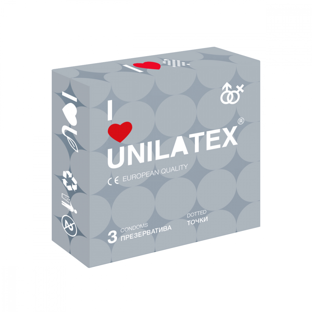 Презервативы Unilatex Dotted 3 шт 