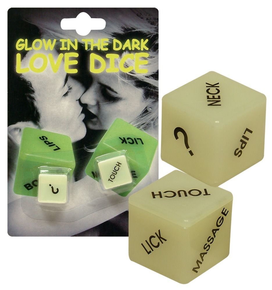 Купить Кубики для любовных игр Glow-in-the-dark с надписями на английском в Секс шоп Тольятти Di'Amore si'