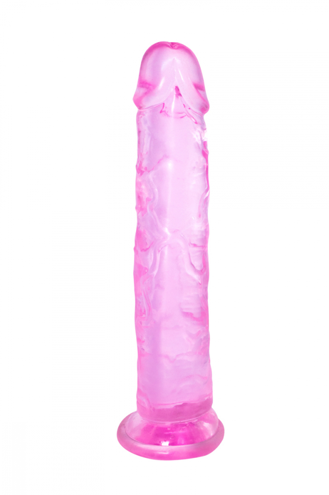 Купить Прозрачный фаллоимитатор Distortion 18 см розовый в Секс шоп Тольятти Di'Amore si'