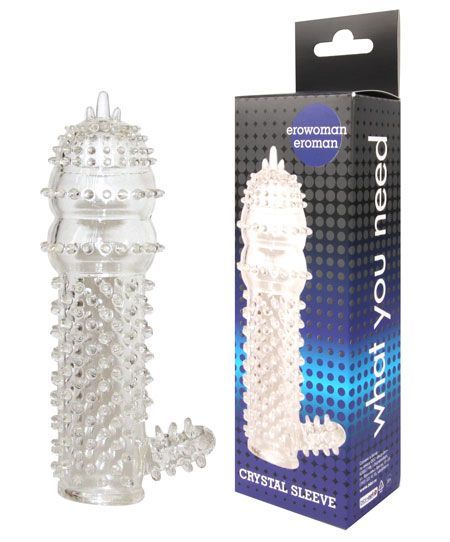 Купить Закрытая прозрачная насадка Crystal sleeve - 12.80 см в Секс шоп Тольятти Di'Amore si'