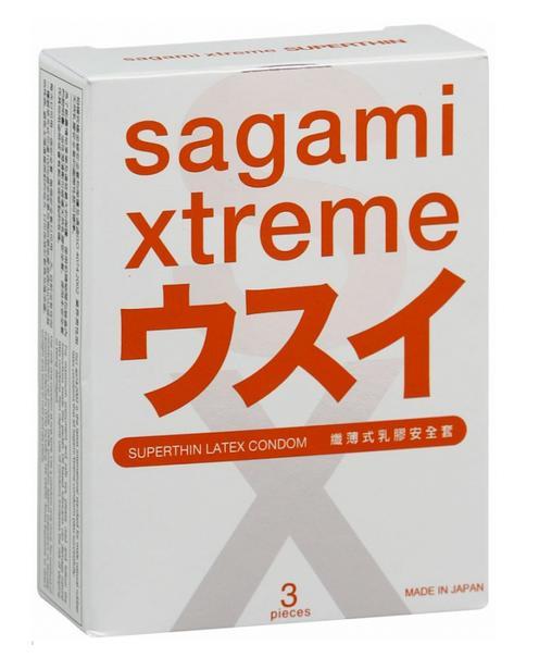 Презервативы Sagami Xtreme 0.04мм латексные, ультратонкие 3 шт 