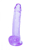 Прозрачный фаллоимитатор Rocket 19 см фиолетовый
