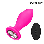 Втулка анальная с вибрацией и дистанционным управлением 3.20 см