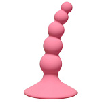 Анальная пробка Ribbed Plug Pink - 10.50 см